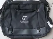 S.T. Wooten 18 x 14 canvas computer laptop briefcase black NEW