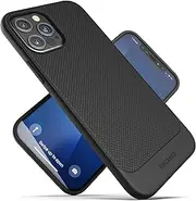 Encased Thin Armor Designed for iPhone 13 Pro Case, Slim Fit Flexible Grip Cover (Black)