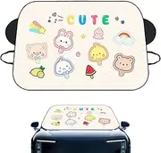 Snow Cover for Car | Cute Windshield Frost Protector Cover,Sunshade Protector, Winter Windshield Covers, Windshield Cover for Ice and Snow
