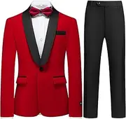 [KikiLand] Boys Velvet Suits Slim Fit Tuxedo 2 Piece Kids Blazer Jacket Pants Formal Sizes 4-20 Fashion Ring Bearer Outfit for Wedding