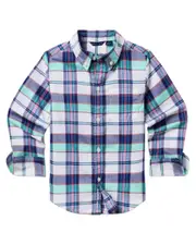 Janie and Jack Madras Plaid Top