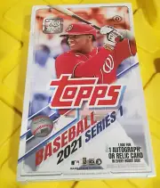 Topps Baseball 2021 Series 1 Factory Sealed Hobby Box 24pks Autograph Relic Card