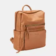 Sleek pu leather backpack by david jones
