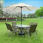 UV Resistant Fabric Parasol Canopy Sunshade Umbrella