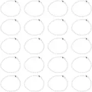 uxcell 30Pcs 5 Inch Ball Bead Chain, Metal Ball Chain with Connectors for Keychain Hanging Ornament Tag Jewelry Necklace Christmas Decoration,White