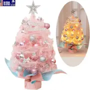 Mini Christmas Tree Desktop Glowing Artificial Xmas Tree with String Lights Art