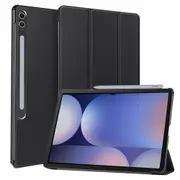 For Samsung Galaxy Tab S10 Ultra Tablet Case Leather Stand Smart Cover Of Black
