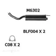 Redback Mufflers Bolt-On to suit Xj6 90> RHS Rear-Muff - M6302