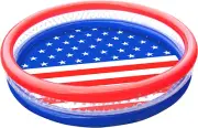 Americana 3 Ring Kiddie Pool 60'' X 12'' | for Kids Toddlers Children Adults| Ba