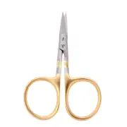 Dr. Slick Bent Shaft Scissors Straight Serrated Blade Gold Fly Tying