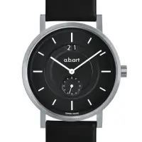 在飛比找momo購物網優惠-【a.b.art】O系列 包浩斯基本經典腕錶-黑/40.5m