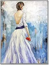 Hand-Painted Oil Painting Wall Art – Abstract, Nature-Inspired, and 3D Designs – Canvas, Wood, or Metal Options (WOMEN – 122×91cm – Canvas)