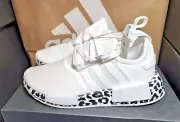 Adidas NMD R1 Boost Black White Leopard Print Women's Mint Green Shoes GZ1623