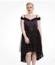 NWT Torrid Disney Villains Maleficent Purple Black Costume Dress Plus Size 28