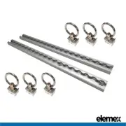 610mm Anchor Track Tie Down Point Rail Trailer Caravan (2x Track+6x Rings)