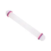 Fondant Rolling Pin with Guide Rings 12 Inch PP Plastic for Clay Baking DIY