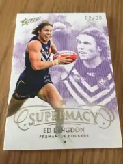 2019 Supremacy Select Ed Langdon Fremantle Dockers Base Common Card RARE 002