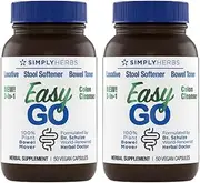Dr. Schulze's Easy GO Bowel Mover 2-pack | Formulated by | Gentle Laxative, Colon Toner & Stool Softener | 100% Plant Natural Bowel Cleanse | Promotes Regular & Complete Bowel Movements | 100 Ct Vegan