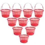 10 Pcs Fruit Picking Basket Folding Mesh Toy Girl Berry Round Storage