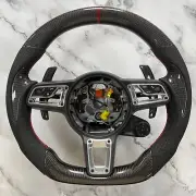 Porsche NEW Steering Wheel - Carbon Fiber - Sport Switch - Paddle Shifter - Red (for: Porsche)