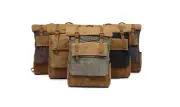 Vintage Backpack Brown Canvas School bag Hiking Travel