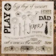 Close To My Heart June Word Puzzle Clear Acrylic Stamps D1288