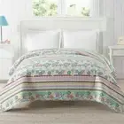 Nantucket Full Queen Quilt Coverlet Comforter Reversible Beach Umbrellas Summer