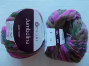 Berlini Jumbolina roving wool blend yarn, English Garden, lot of 2 (59 yds ea)