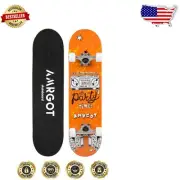 Fully Assembled 31”x8” Skateboard - Lightweight & Stylish for Beginners