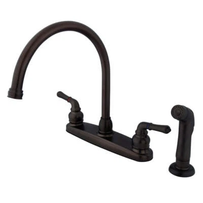 Kingston Brass FB795SP Magellan 8-Inch Centerset Kitchen Faucet with Sprayer
