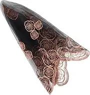 [PACKOVE] Square Head Scarf: Elegant Embroidered Ladies Scarf For Women Versatile Square Bandana Neck Thin For Formal Occasions Headwear