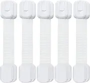 Child Safety Strap Locks Baby Proofing Cabinet Strap, Adjustable Straps with 3M Adhesive No Drilling, Baby Furniture Proofing, Safety Locks Are Easy to Install, No Drilling Required (10 Pack)