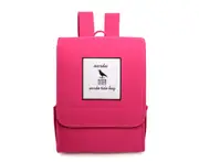 W07 Men and Women Red Korean School Bag Computer Bag Flannel Backpack Waterproof Travel Computer Bag for 15.6-inch Notebook
