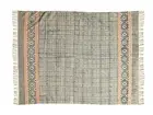 5x7ft Hand Block Print Cotton Rug Bohemian Floor Rug Vintage Living Area Carpet