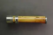 FLY ROD REEL SEAT Spalted Maple 10458 Nickel Silver Cap and Ring