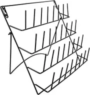 HEALEEP Space-Saving Lab Dryer -Mounted Glassware Holder Iron Storage Rack Detachable Pegs