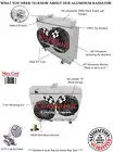 AR 3 Row Radiator,10" Fans,Shroud-1966 1967 Chevrolet Chevy II Nova V8 Conv