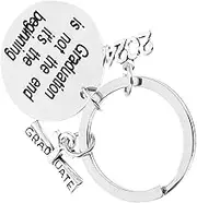 iplusmile 2024 Stainless Steel Graduation Keychain Unique Key Ring present for Graduates Keyring Ornament for Bags Backpacks and Keys Graduation Keepsake