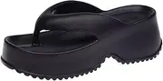 [Jakcuz] Platform Flip Flop Slides for Women Comfortable Non-slip Beach Shoes Lightweight Swimming Pool Slippers