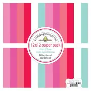 Doodlebug Textured Double-Sided Cardstock 12"X12" 12/Pkg-Lots Of Love