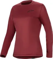 Alpinestars Stella A-Dura Thermal Long Sleeve Ladies Bicycle Jersey, red, Size L for Women