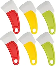 Ciieeo 6pcs Oily Soft Scraper Utensil Chopping Stacking Sticker Applicator Tool Cleaner Pot Scraper Dishwasher Grill Pan Scraper Gadgets Pans Skirting Frying Pan Scrapers Whisk
