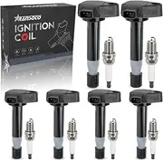 RANSOTO Ignition Coil And Iridium Spark Plug Set Compatible With Honda Pilot, Ridgeline, Odyssey, Acura MDX, RDX, ZDX, RL, TL 2009-2015 3.5L 3.7L V6 Replaces 30520-RN0-A01 E1124