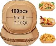 100-Pack Square Air Fryer Liners Disposable 9 Inch (23x23cm) | Non-Stick Parchment Paper for Ninja AF150, Kmart 6-10QT Air Fryers | Eco-Friendly & Leak-Proof Design