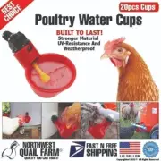 5-30x Automatic Cups Water Feeder Drinker Chicken Waterer Poultry Chook Bird VIC