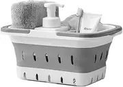 ANNIYA Portable Shower Caddy Tote, Plastic Storage Collapsible Caddy Basket with Handles, Box Organizer Bin for Bathroom, Kitchen, College Dorm,Gym (Grey 1 pack)