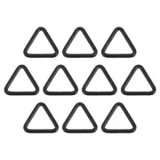 10 Pcs Metal Triangle Ring Buckle, 1 1/4" Belt Fastener Connectors, Black