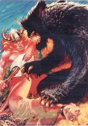 KELLY FREAS TRADING CARD #15 MARAUDERS OF GOR HAND SIGNED