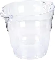 Amosfun Transparent Ice Bucket Stylish Wine Beer Container with Handles Multi Functional Design for Home Parties and Bars for Indoor Outdoor