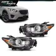 Headlights Clear Lens Fit For 2013-2016 Mazda CX-5 Halogen Headlamps L+R (for: Mazda)
